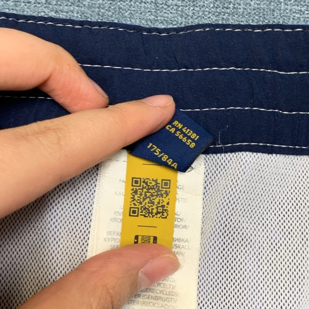 Polo Ralph Lauren Swim Trunks Mens M Blue Mesh Lined Beach Surfing Drawstring